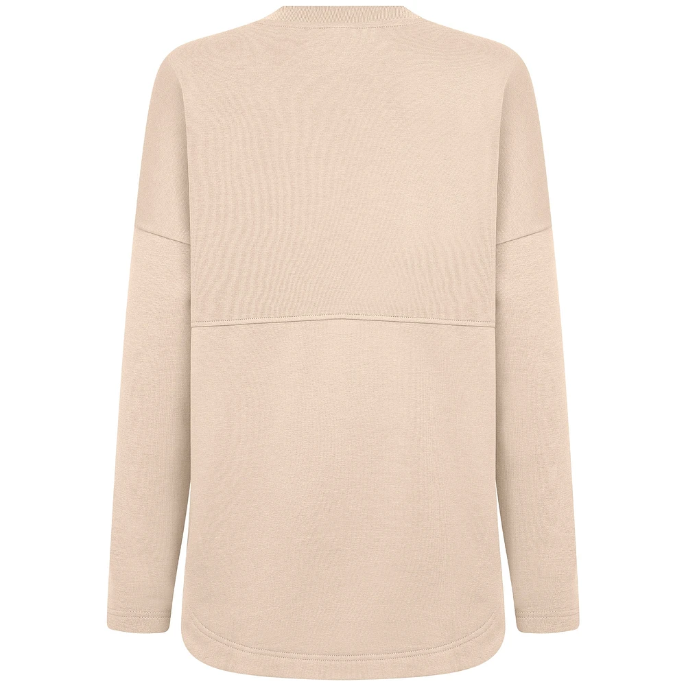 Women's Levelwear Khaki New York Knicks Beaudry Pullover Sweatshirt