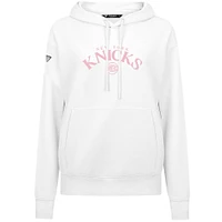 Women's Levelwear  White New York Knicks Mother's Day Adorn Arched Pullover Hoodie