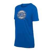 Women's New Era Blue York Knicks Glam Game Flower T-Shirt