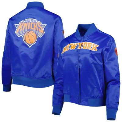 New York Knicks Pro Standard Women's Classics Satin Full-Snap Jacket - Blue