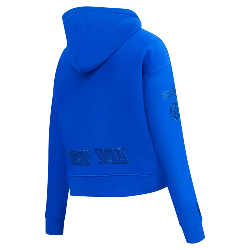 Women's Pro Standard Blue New York Knicks Triple Tonal Full-Zip Hoodie