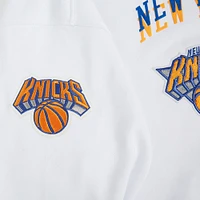 Sweat à capuche court en chenille avec appliques pour femme Pro Standard New York Knicks City Edition 2024/25 blanc