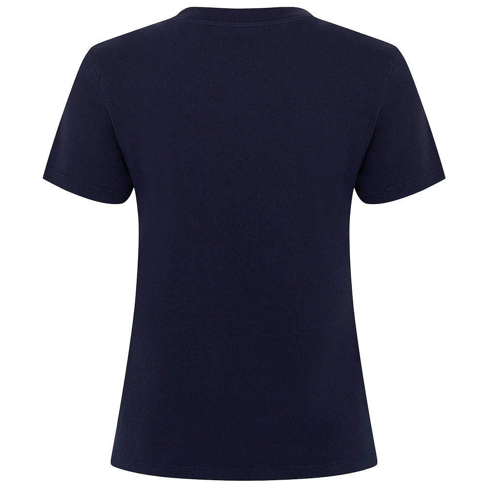 Women's Sportiqe  Navy New York Knicks Arcadia Boxy T-Shirt