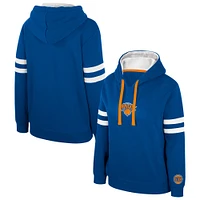 Women's Stadium Essentials Blue New York Knicks Road Game Pullover Hoodie