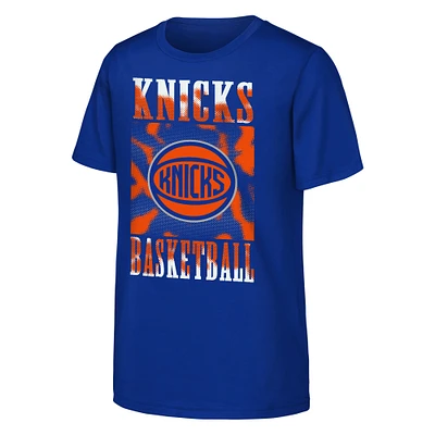 T-shirt bleu pour jeunes New York Knicks Garage Hero