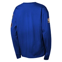 Youth Mitchell & Ness Blue New York Knicks  Hardwood Classics All Over Long Sleeve T-Shirt