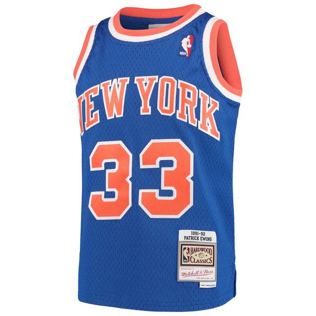 Maillot Mitchell & Ness Patrick Ewing bleu New York Knicks Hardwood Classics Swingman Throwback Jersey