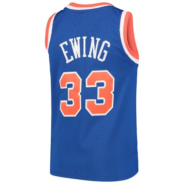 Maillot Mitchell & Ness Patrick Ewing bleu New York Knicks Hardwood Classics Swingman Throwback Jersey