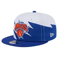 Casquette snapback New Era blanche New York Knicks Jagged 9FIFTY pour jeune