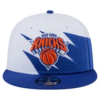 Casquette snapback New Era blanche New York Knicks Jagged 9FIFTY pour jeune