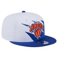 Casquette snapback New Era blanche New York Knicks Jagged 9FIFTY pour jeune
