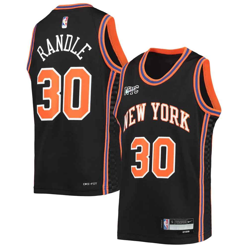 Lids Julius New York Knicks Youth 2021/22 Swingman Jersey - City Edition Black | Montebello Town Center