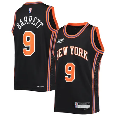 RJ Barrett New York Knicks Autographed Nike Black 2020-21 City