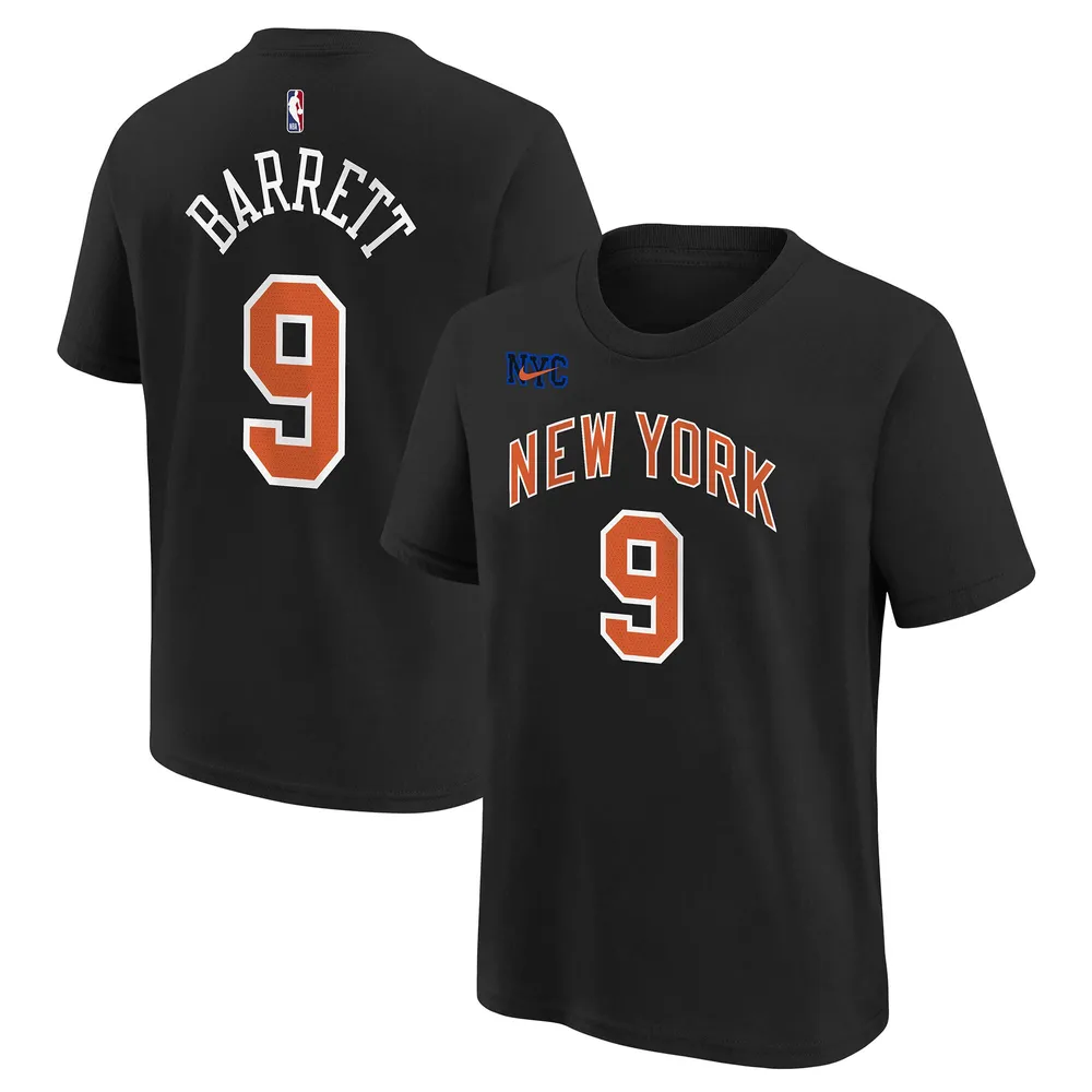 RJ Barrett New York Knicks Nike Youth Logo Name & Number Performance  T-Shirt - Blue