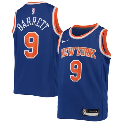 Youth New York Knicks RJ Barrett Jordan Brand Blue 2020/21 Swingman Player  Jersey - Statement Edition