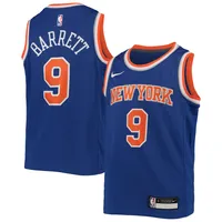 RJ Barrett New York Knicks Fanatics Authentic Autographed Nike 2021-2022  Blue Icon Swingman Jersey