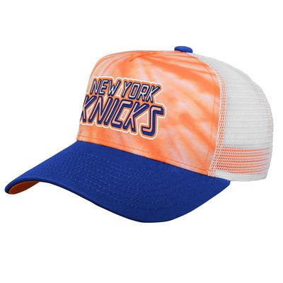 Youth Orange/Blue New York Knicks Santa Cruz Tie-Dye - Snapback Hat