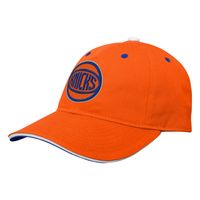 Youth Orange New York Knicks Fashion Logo Slouch - Adjustable Hat