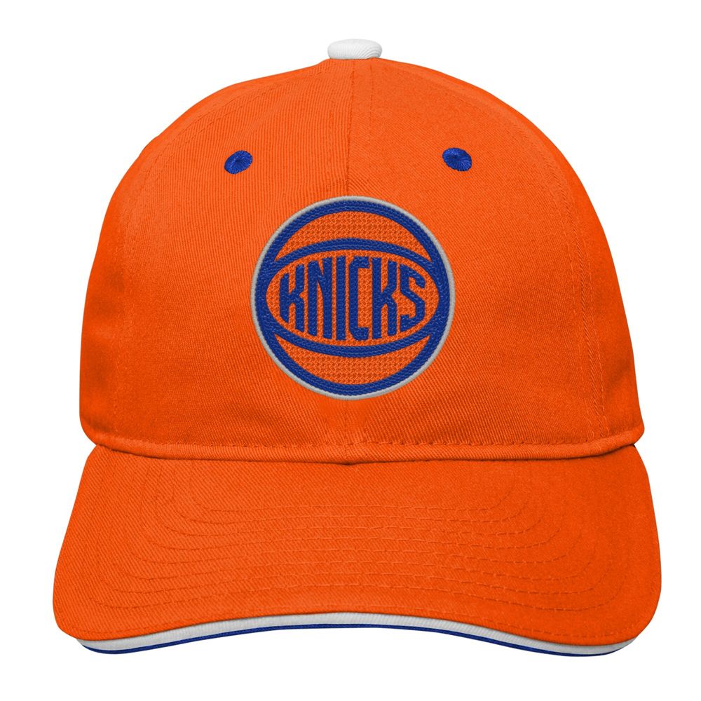 Youth Orange New York Knicks Fashion Logo Slouch - Adjustable Hat