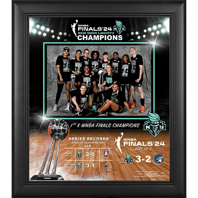  New York Liberty 2024 WNBA Finals Champions Framed 15" x 17" Road to the Finals Collage