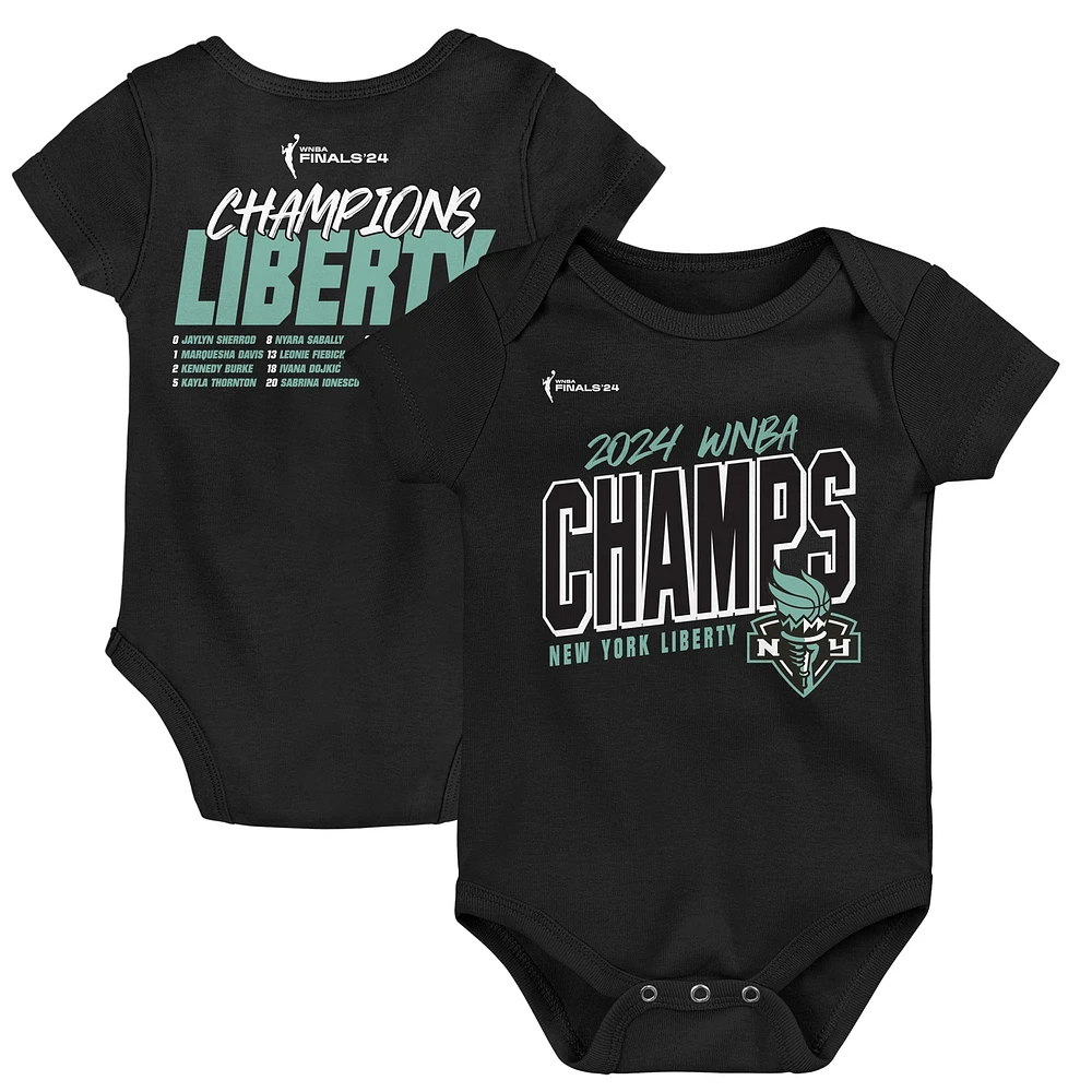 Body noir pour bébé New York Liberty 2024 WNBA Finals Champions Roster