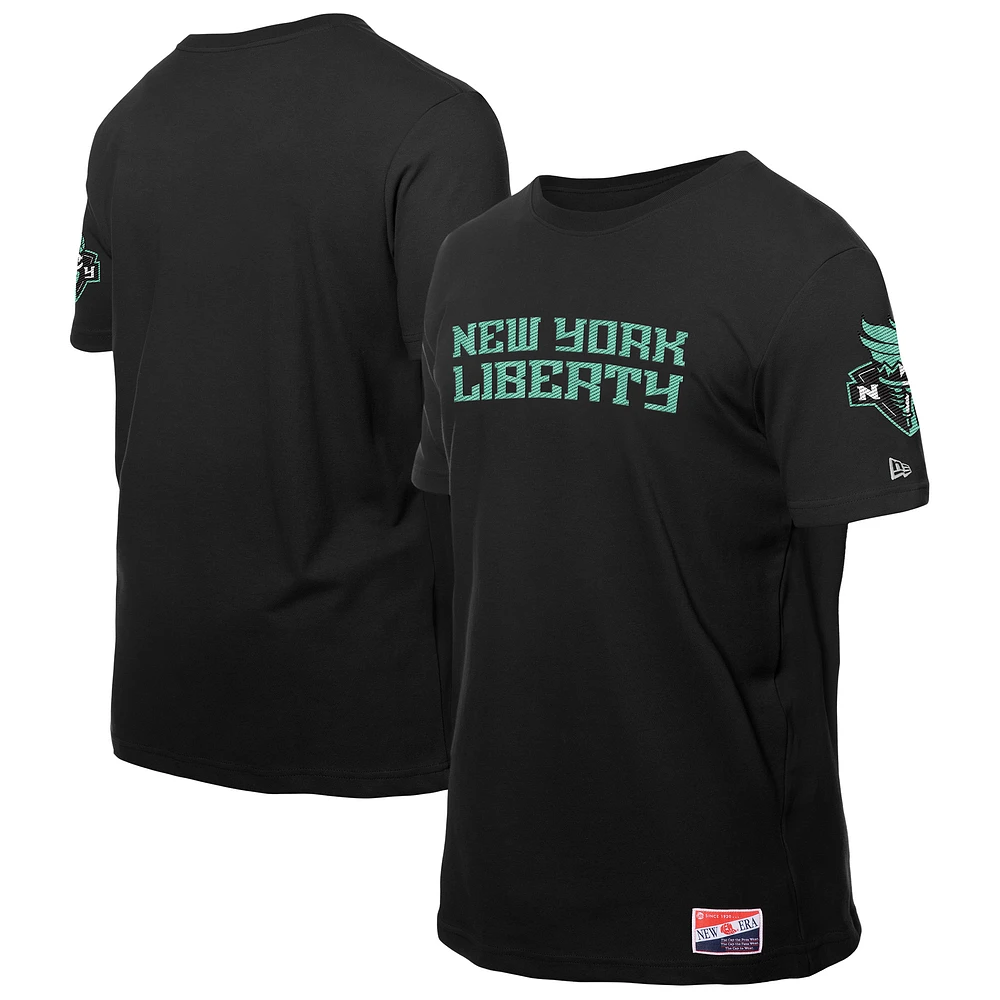 Men's New Era  Black New York Liberty Premium Wordmark T-Shirt