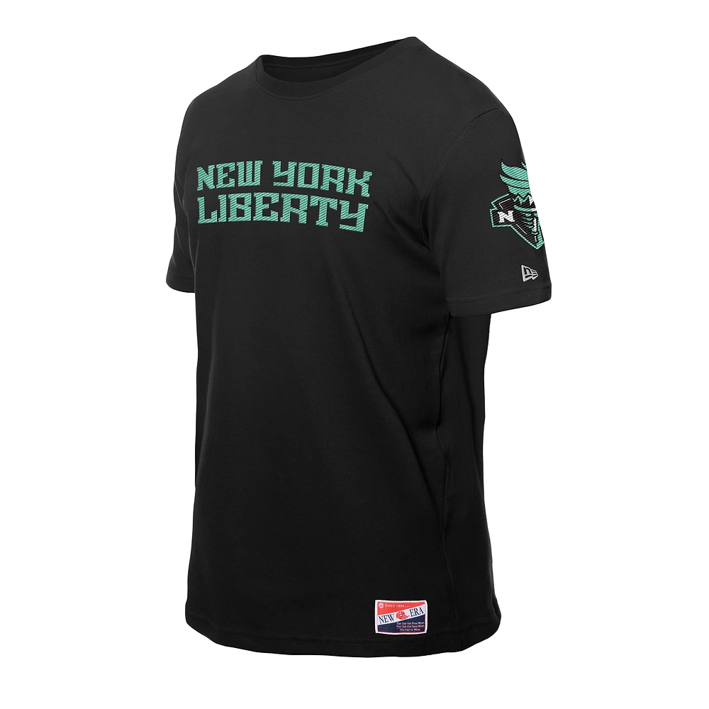 Men's New Era  Black New York Liberty Premium Wordmark T-Shirt