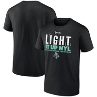 T-shirt Fanatics noir pour homme New York Liberty 2024 WNBA Finals Champions Big & Tall Hometown