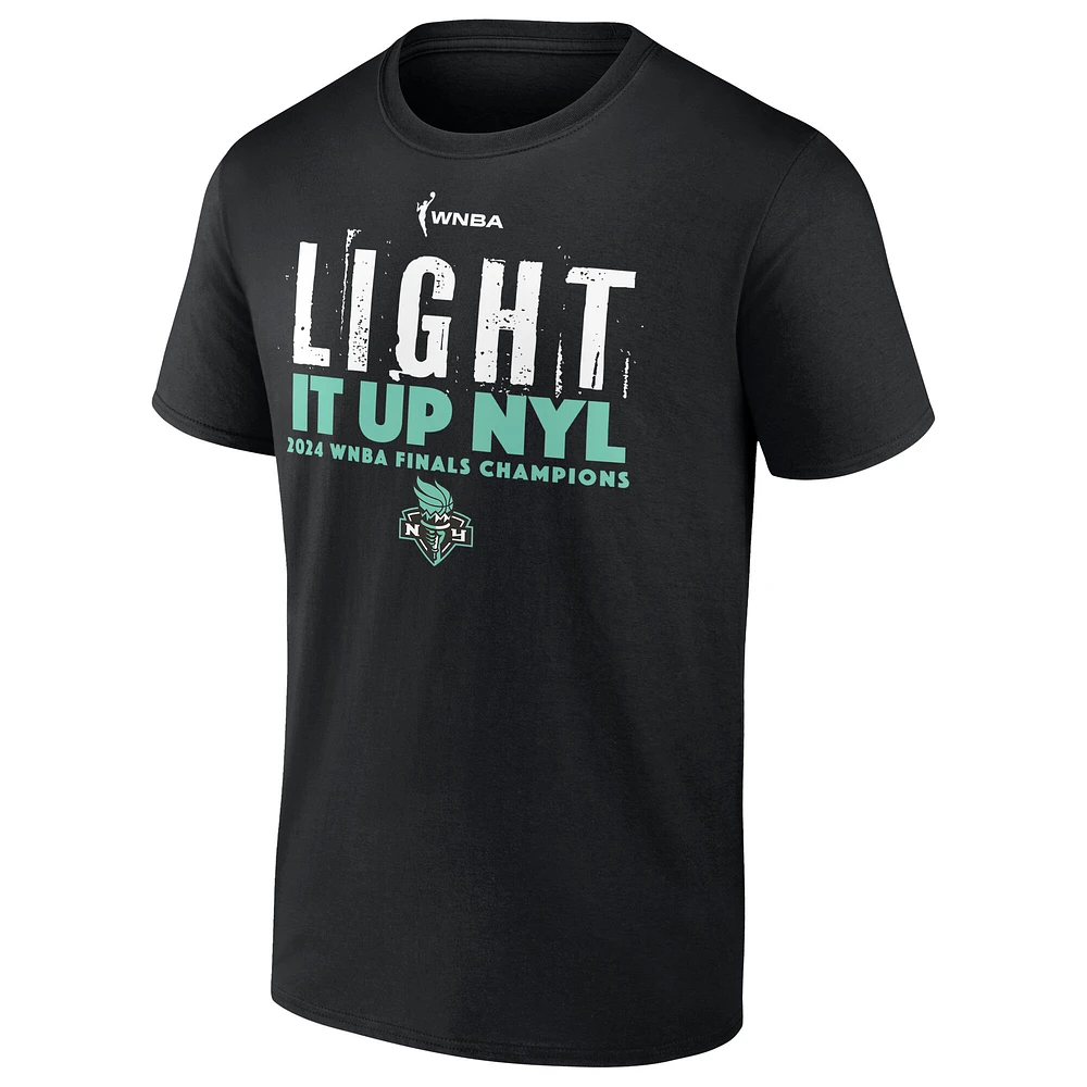 T-shirt Fanatics noir pour homme New York Liberty 2024 WNBA Finals Champions Big & Tall Hometown