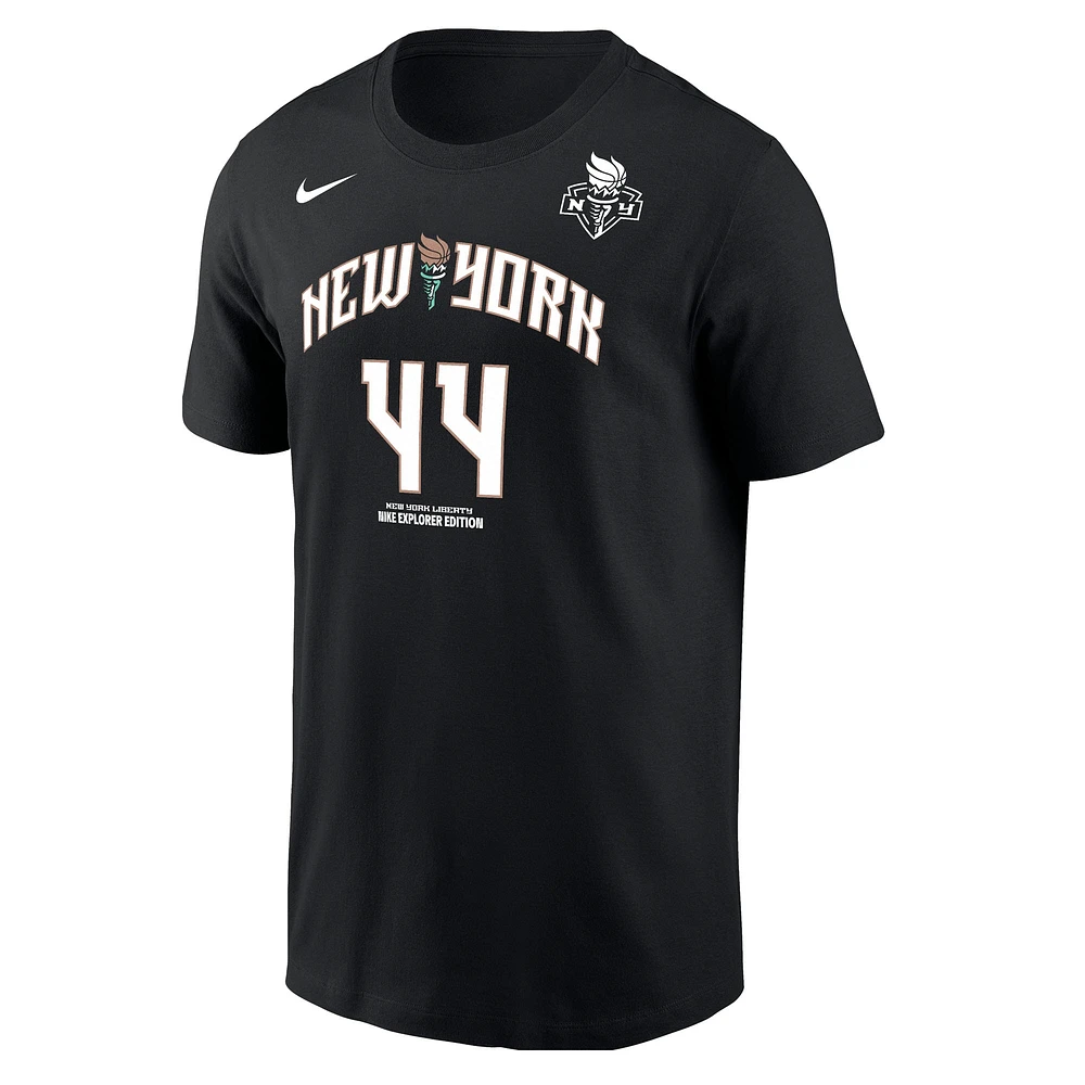 Men's Nike Betnijah Laney-Hamilton Black New York Liberty Explorer Edition Name & Number T-Shirt