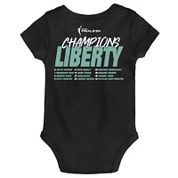 Newborn Black New York Liberty 2024 WNBA Finals Champions Roster Bodysuit