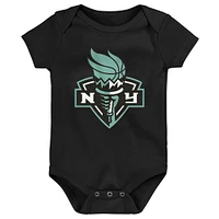 Newborn Outerstuff  New York Liberty Slide Home 3-Piece Creeper Set