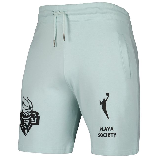 Playa Society Seafoam Vert New York Liberty Legacy Logo Short