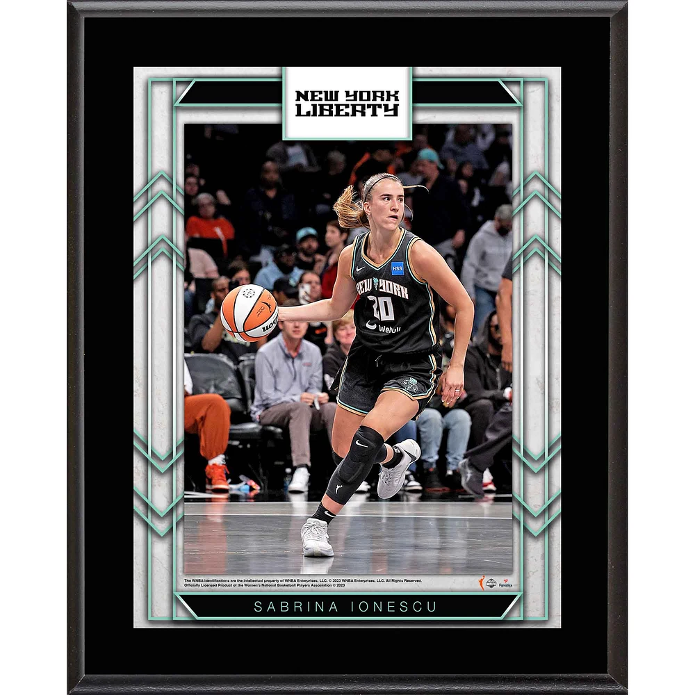 Plaque de joueur sublimée Sabrina Ionescu New York Liberty 10,5" x 13"