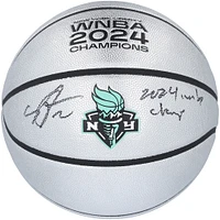 Sabrina Ionescu New York Liberty 2024 WNBA Finals Champions Autographed Wilson Champions Logo Basketball with "2024 WNBA Champ" Inscription