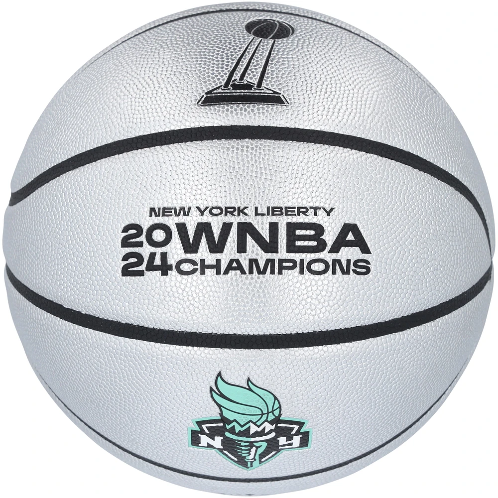 Sabrina Ionescu New York Liberty 2024 WNBA Finals Champions Autographed Wilson Champions Logo Basketball with "2024 WNBA Champ" Inscription
