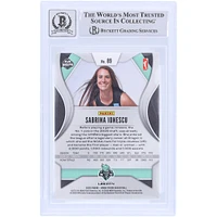 Sabrina Ionescu New York Liberty Autographed 2020 Panini Prizm #89 Beckett Fanatics Witnessed Authenticated 9/10 Rookie Card 