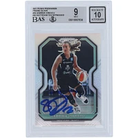 Sabrina Ionescu New York Liberty Autographed 2021 Panini Prizm WNBA Silver Prizm #39 Beckett Fanatics Witnessed Authenticated 9/10 Card