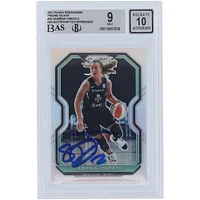 Sabrina Ionescu New York Liberty Autographed 2021 Panini Prizm WNBA Silver Prizm #39 Beckett Fanatics Witnessed Authenticated 9/10 Card