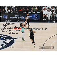 Sabrina Ionescu New York Liberty Autographed 8" x 10" WNBA Finals Game 3 Game Winning 3-Pointer Photograph with Multiple Inscriptions - Limited Edition #24/24