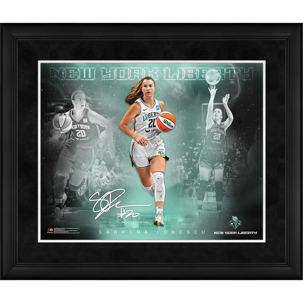Sabrina Ionescu New York Liberty Facsimile Signature Framed 16" x 20" Stars of the Game Collage