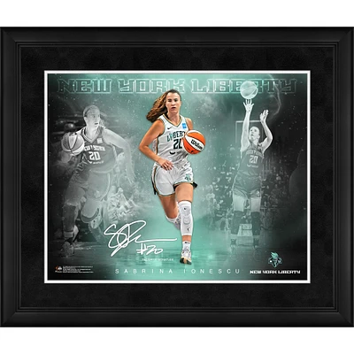 Sabrina Ionescu New York Liberty Facsimile Signature Framed 16" x 20" Stars of the Game Collage
