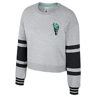 Sweat-shirt court unisexe Stadium Essentials gris chiné New York Liberty