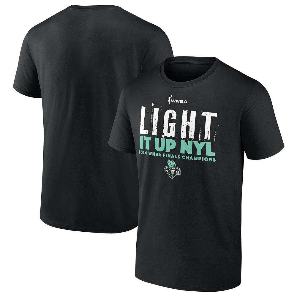 T-shirt unisexe noir New York Liberty 2024 WNBA Finals Champions Jumpball Hometown