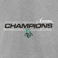 Unisex Fanatics Heather Gray New York Liberty 2024 WNBA Finals Champions Pullover Sweatshirt