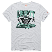 Unisex Homage Ash New York Liberty 2024 WNBA Finals Champions Tri-Blend T-Shirt