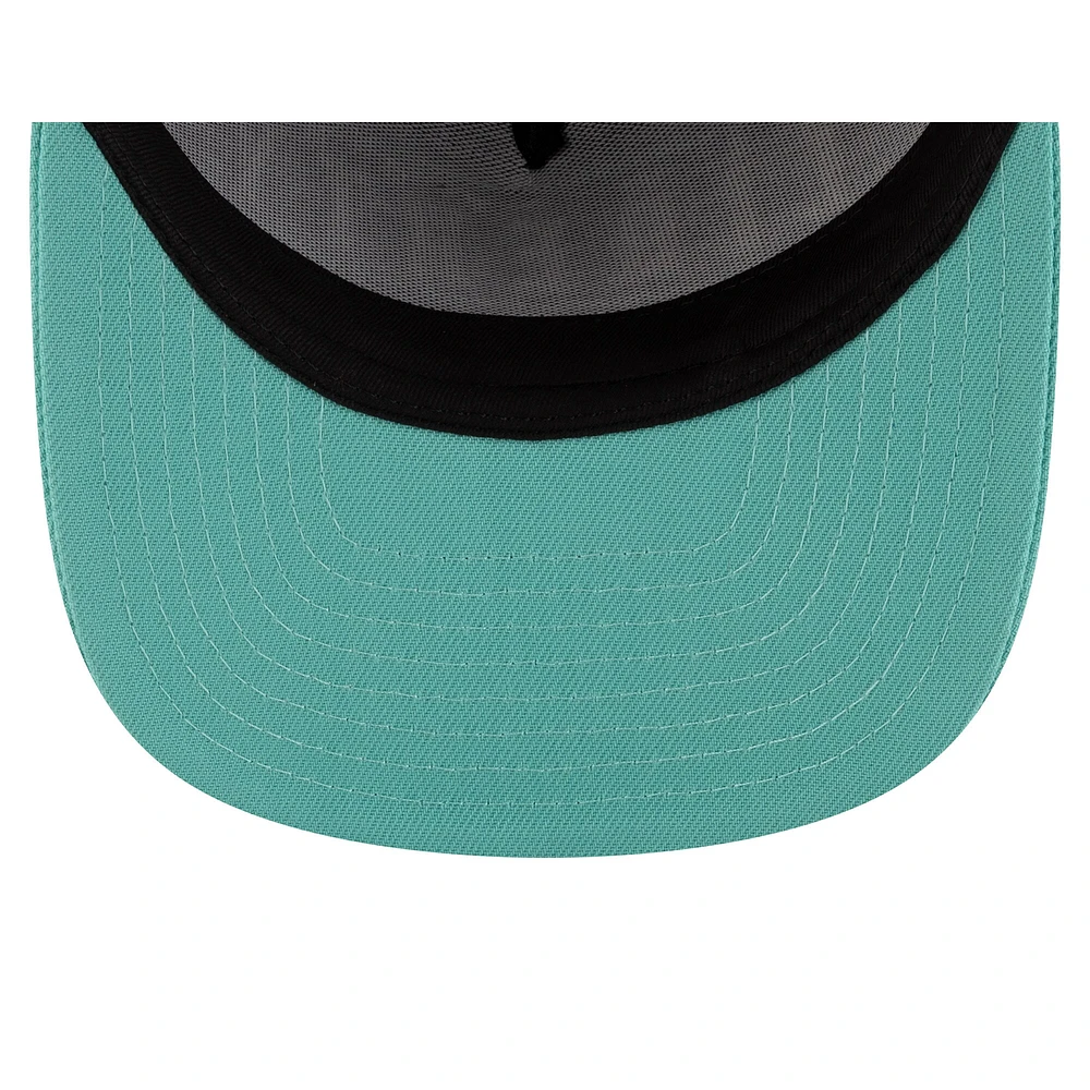 Casquette unisexe New Era New York Liberty 2025 WNBA Draft A-Frame 9FIFTY Snapback noire/verte