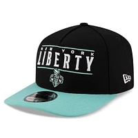 Casquette unisexe New Era New York Liberty 2025 WNBA Draft A-Frame 9FIFTY Snapback noire/verte
