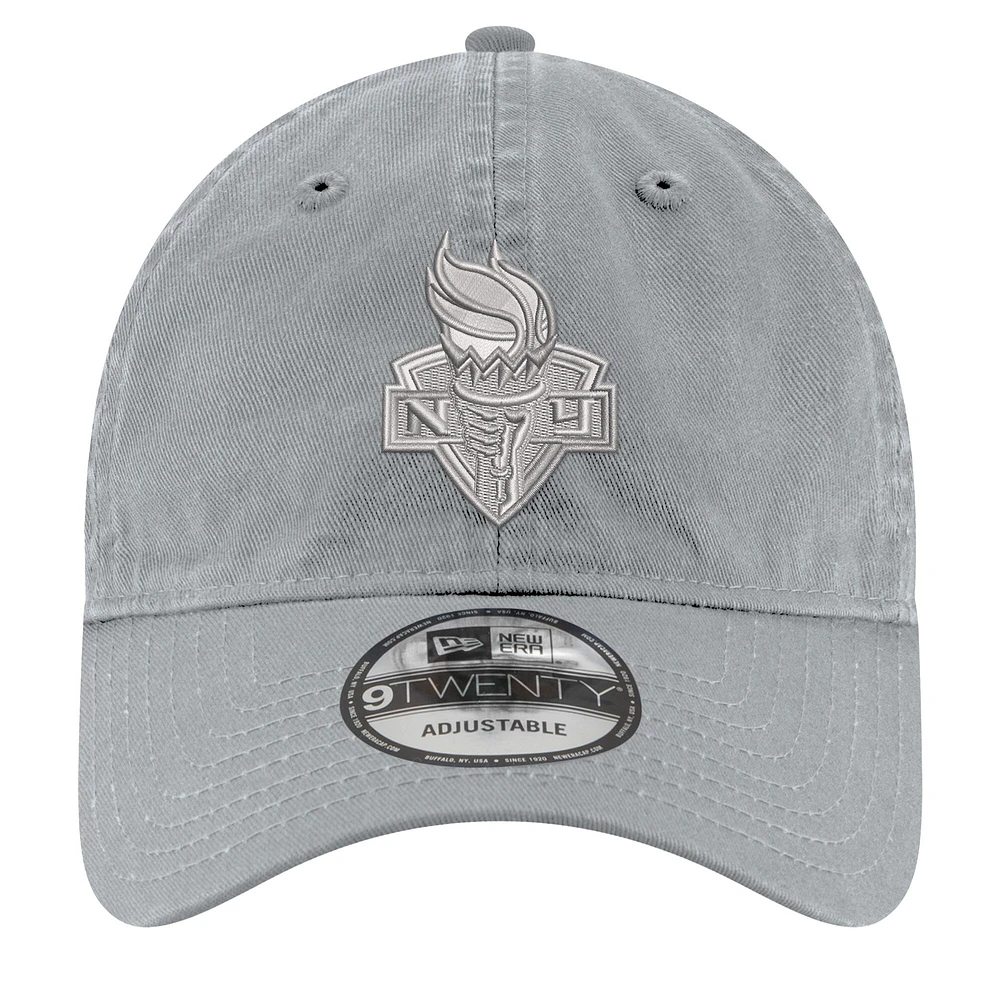 Casquette ajustable unisexe New Era grise New York Liberty Core 9TWENTY