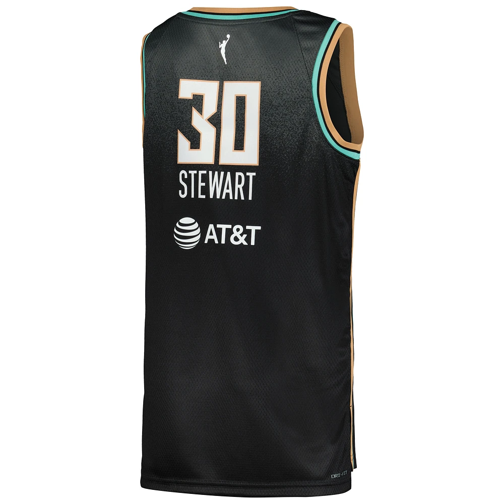 Unisex Nike Breanna Stewart Black New York Liberty Explorer Edition Victory Jersey
